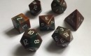 Engraved stones and dices D&D gemstone dices for table game board game