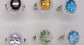 Natural Gemstone Engagement Rings