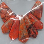 orange imperial jasper beads charms