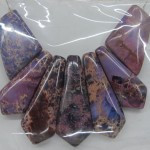 purple imperial jasper sword shape beads charms