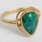 925 sterling silver chrysocolla gemstone ring