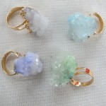 green quartz druzy quartz ring